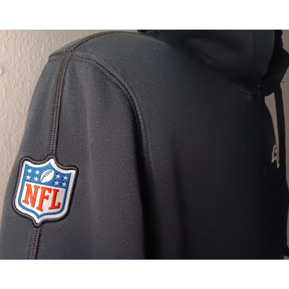 Baltimore Ravens Men’s Small NFL Hoodie Nike Sideline Club Fleece Black - Picture 5 of 12